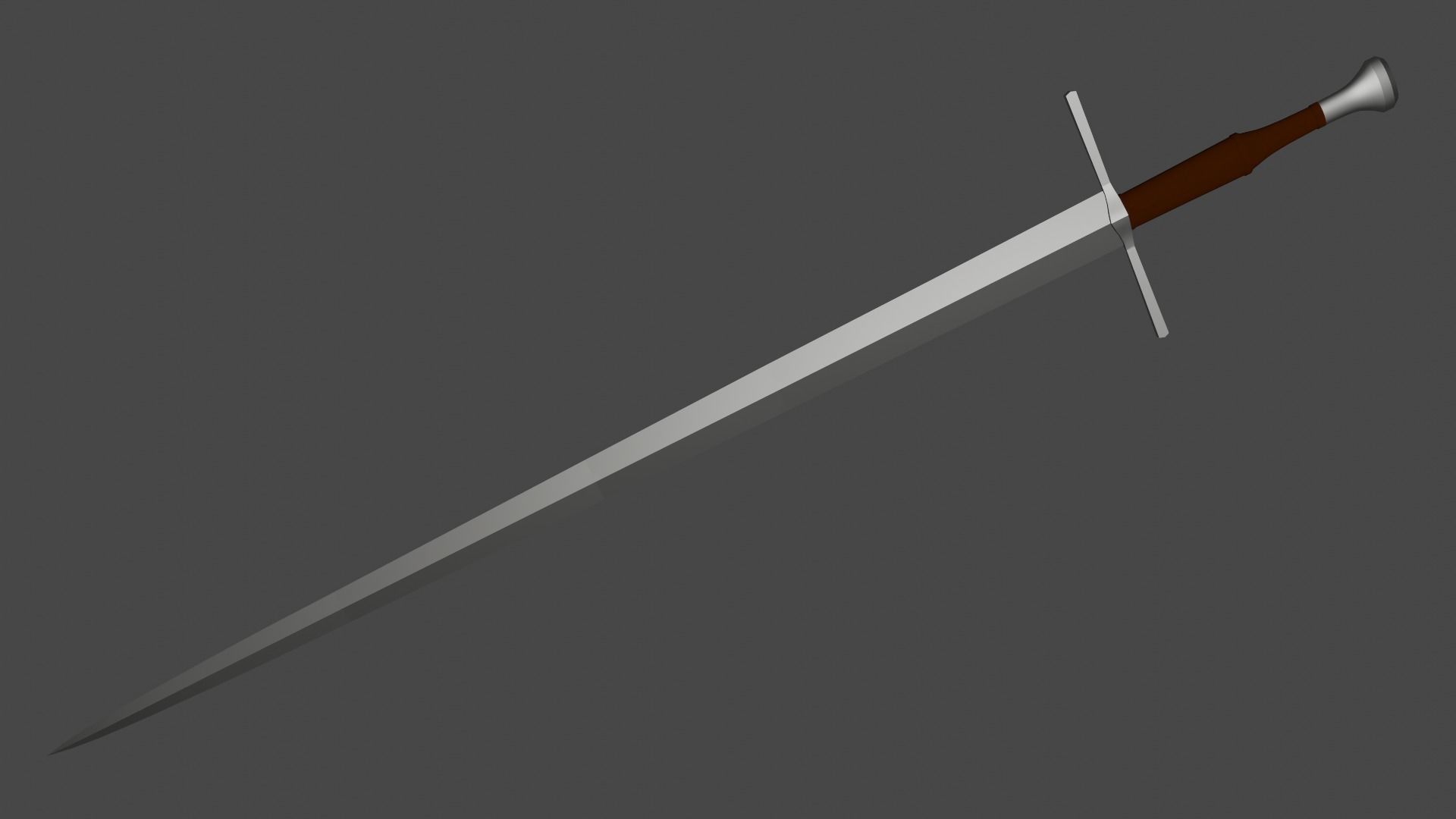 Bastard sword low-poly Free low-poly 3D model_2