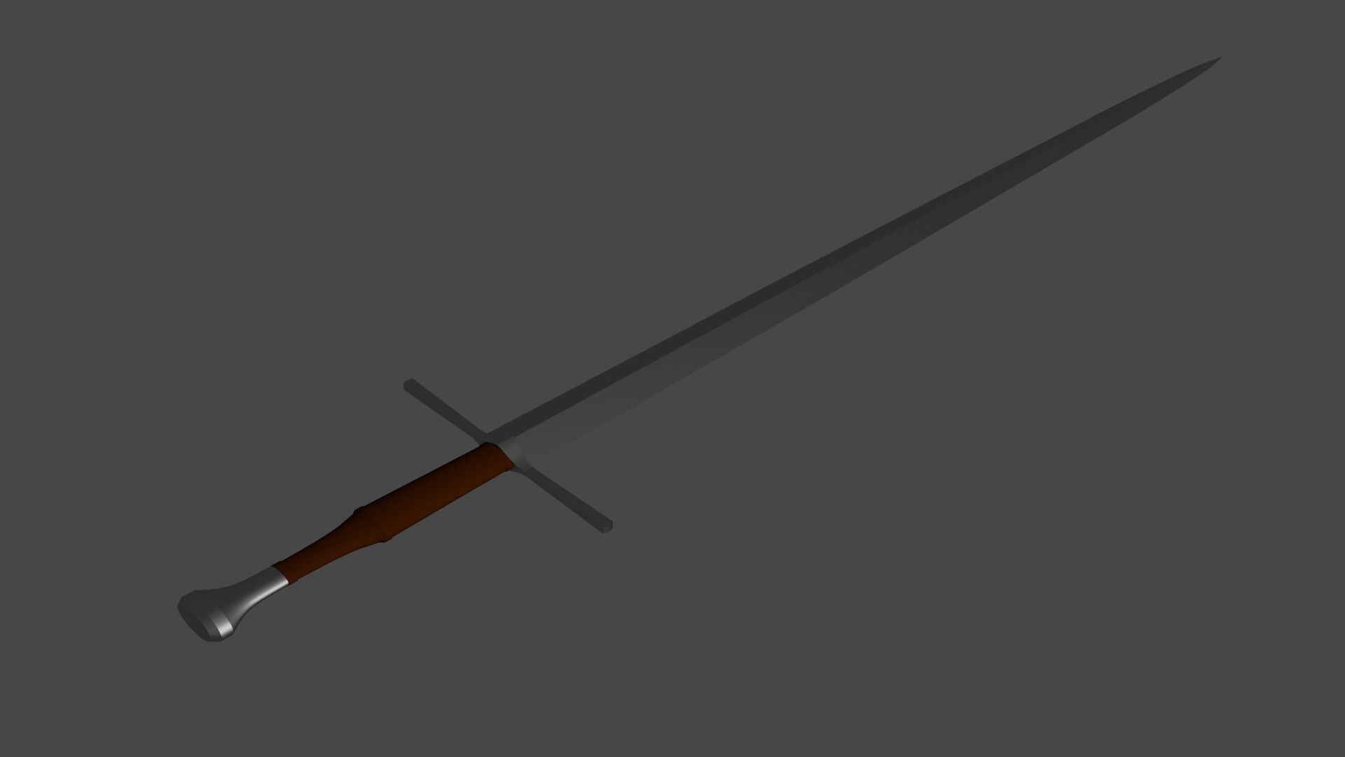 Bastard sword low-poly Free low-poly 3D model_3