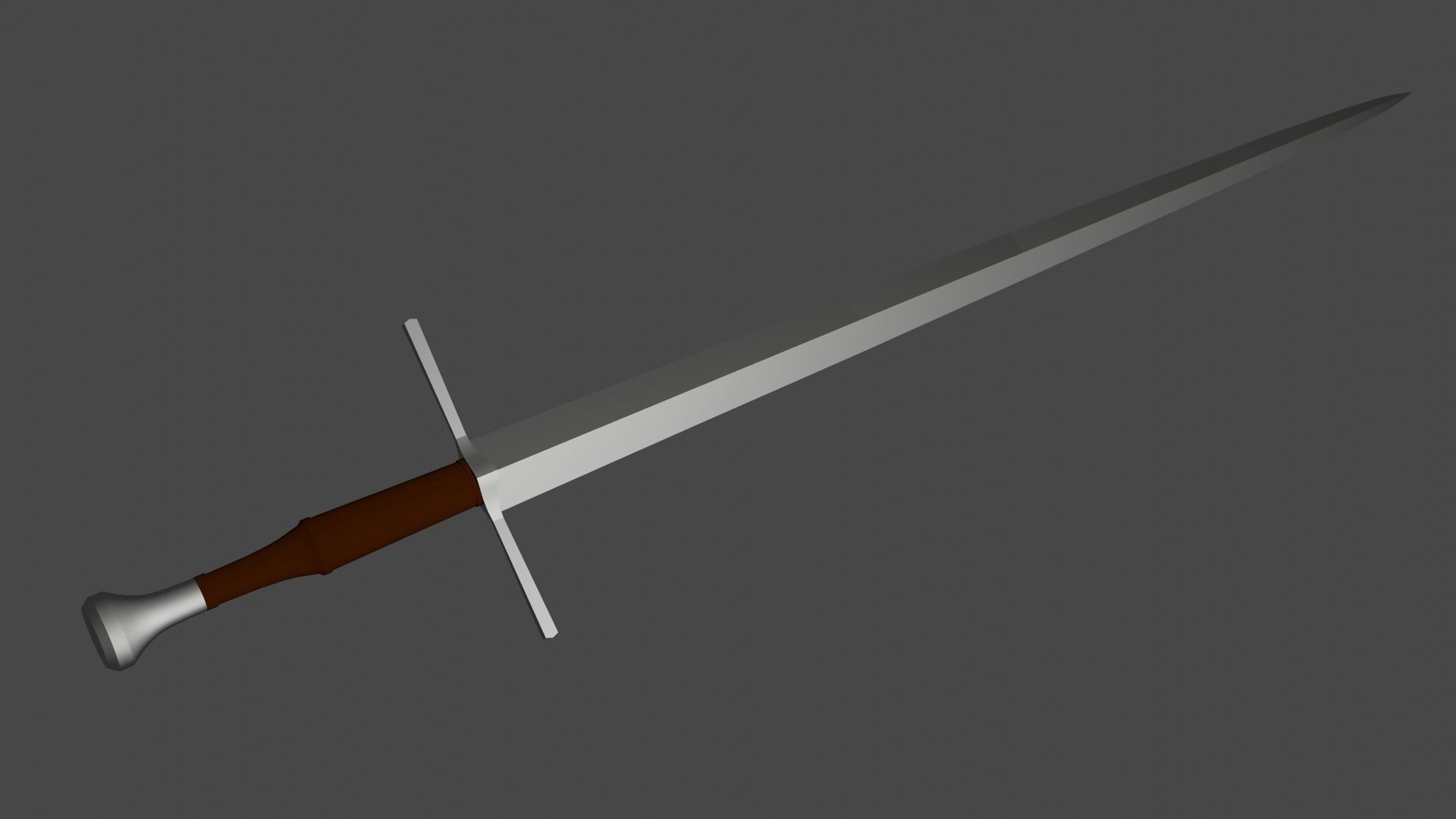 Bastard sword low-poly Free low-poly 3D model_4