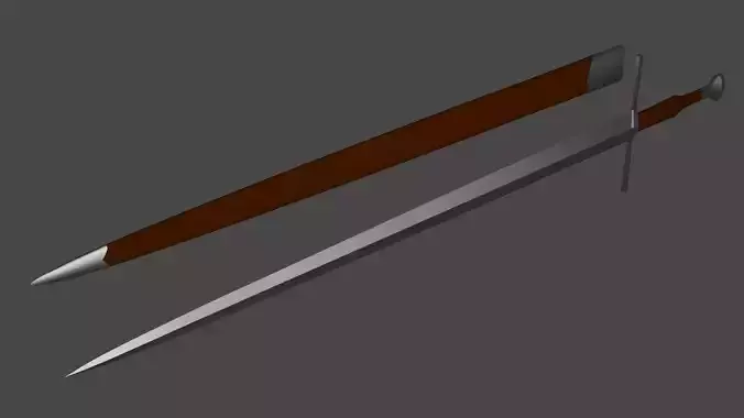 Bastard sword low-poly
