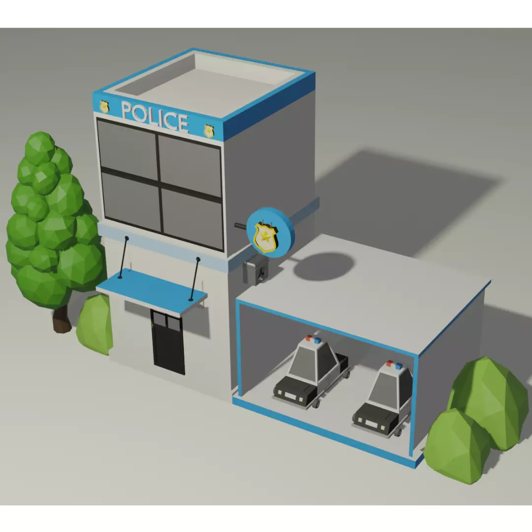 Police Station 3D model_0
