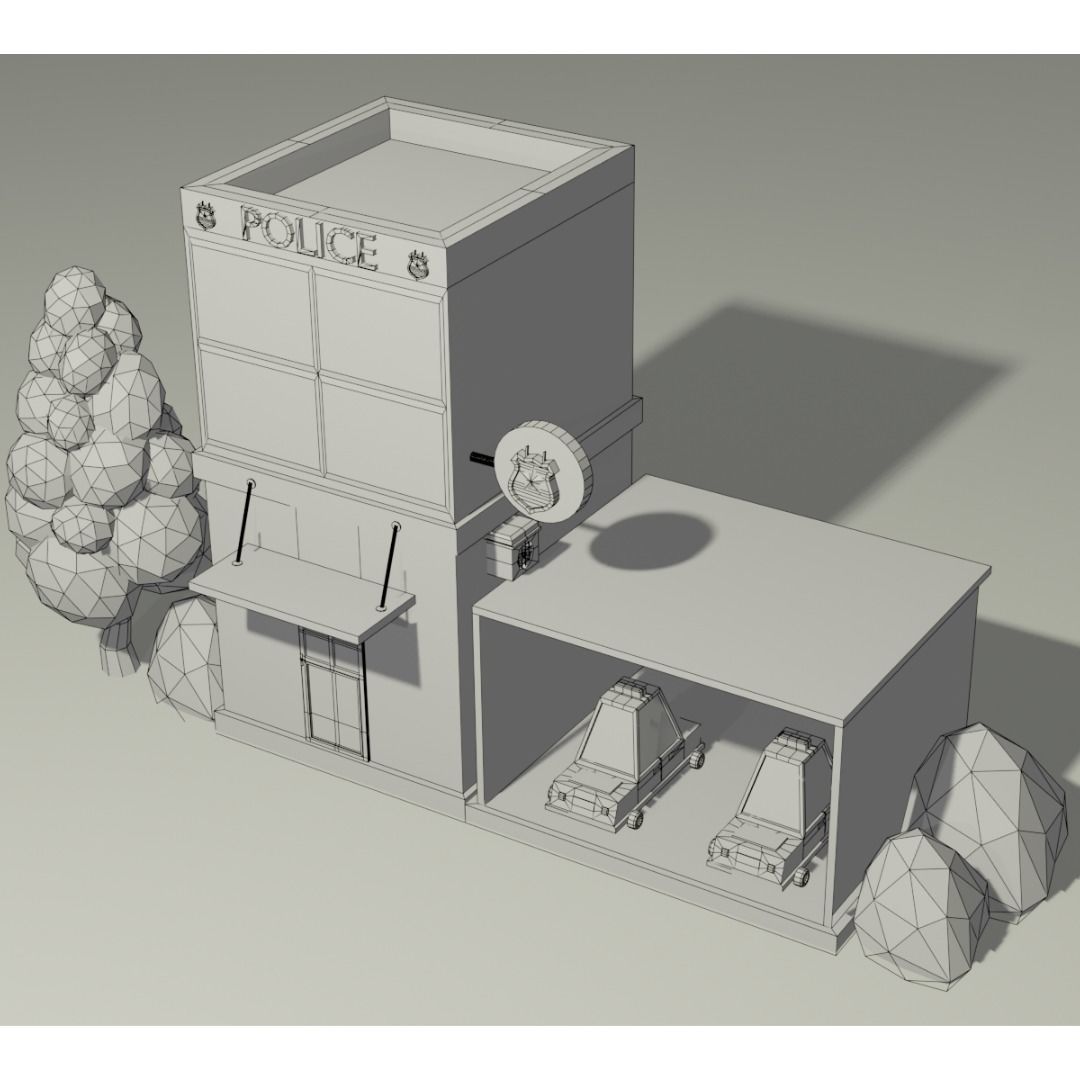 Police Station 3D model_2