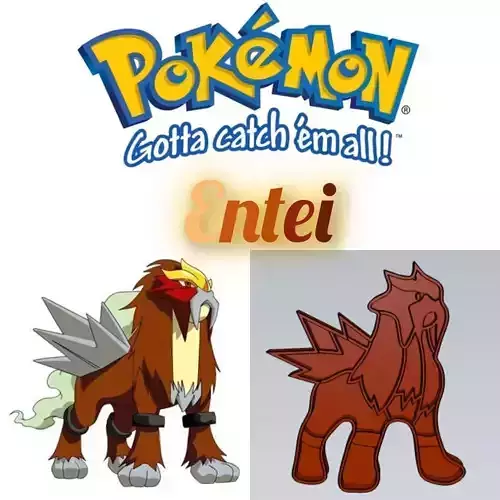 Amazing Pokemon Entei Cookie Cutter Stamp Cake Decorating 