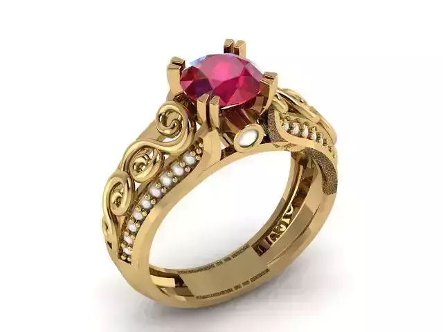 women one stone ring