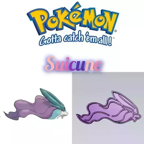 Amazing Pokemon Suicune Cookie Cutter Stamp Cake Decorating  3D model