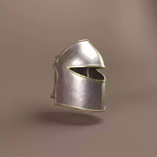 Medieval Knight Helmet 3D Model