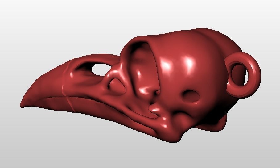 Crow Skull 3D print model_4
