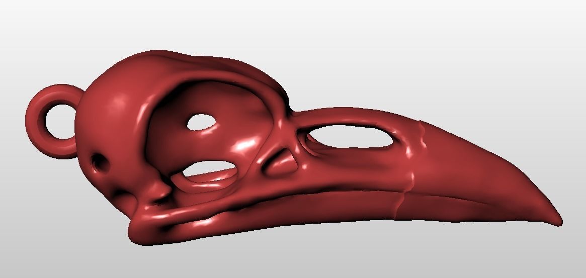 Crow Skull 3D print model_2