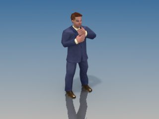 Businessman Game model Low-poly 3D model_28