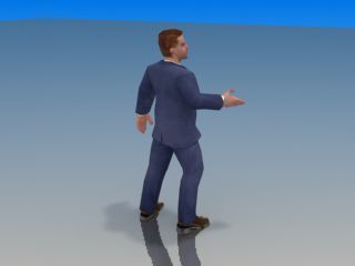 Businessman Game model Low-poly 3D model_39