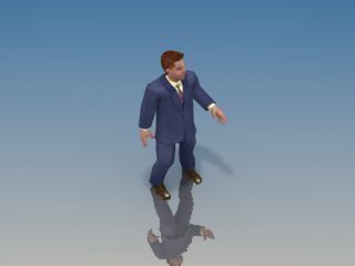 Businessman Game model Low-poly 3D model_33