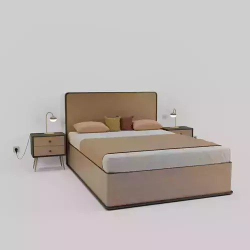 Double Size Bed and side tables