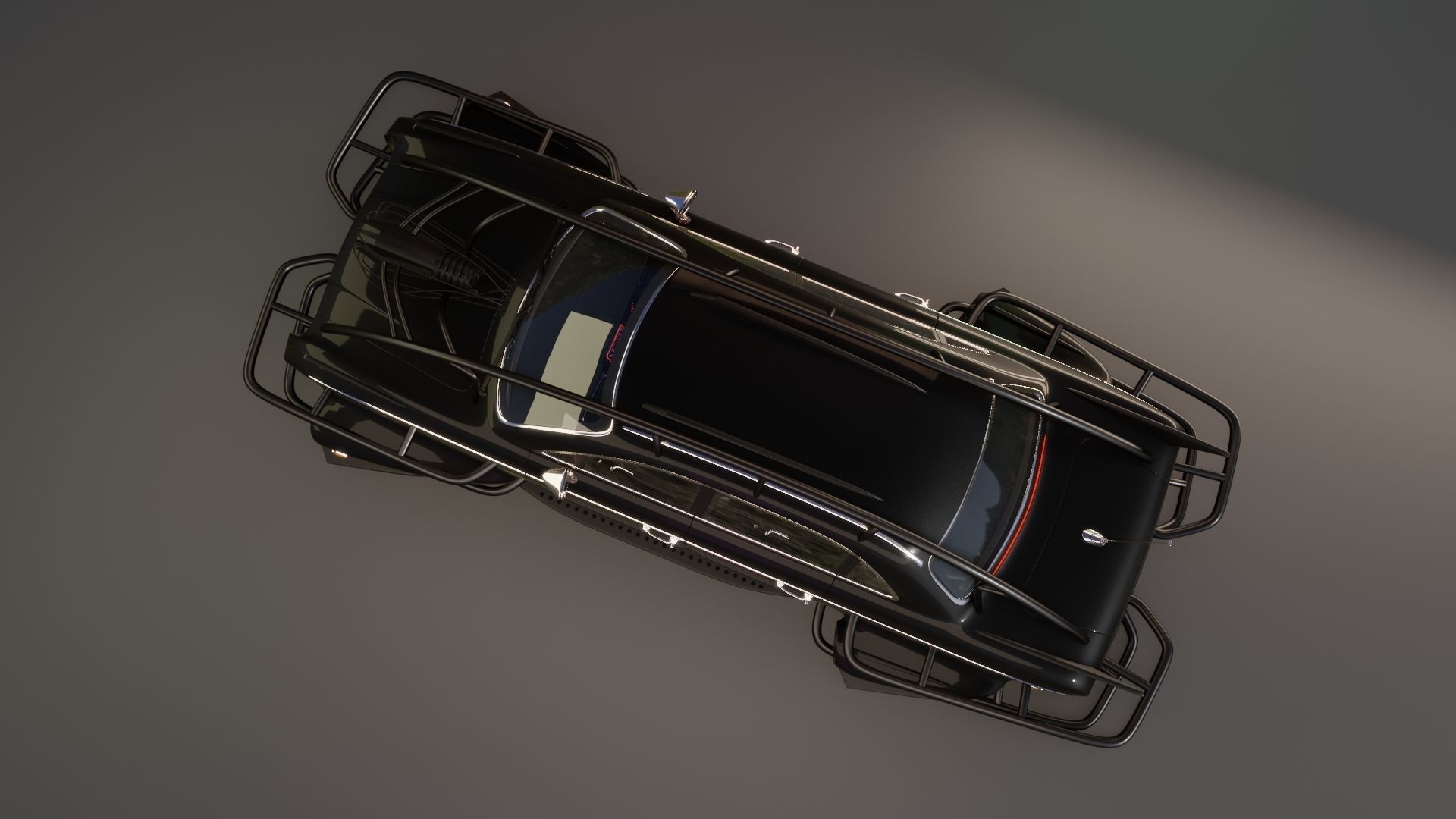 Affekta 300 sci-fi concept cyberpunk oldtimer retro car Low-poly 3D model_13