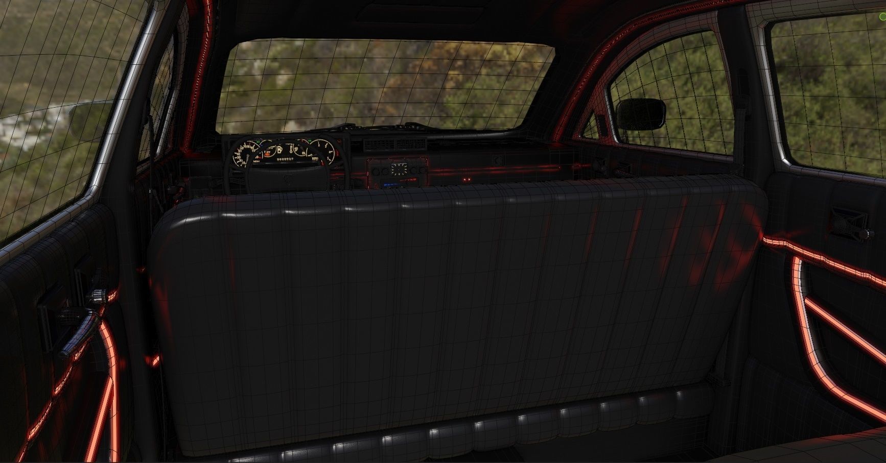 Affekta 300 sci-fi concept cyberpunk oldtimer retro car Low-poly 3D model_22