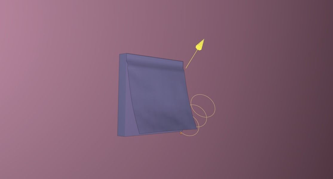 Wall Calendar with Wind blowing Low-poly 3D model_3