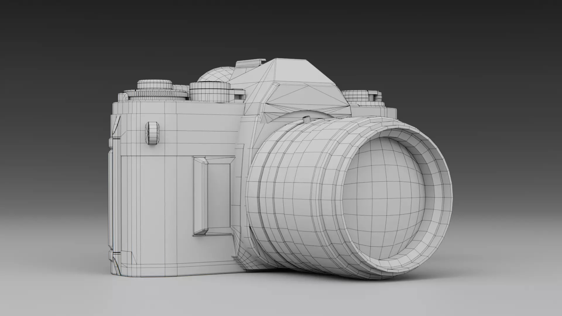 Canon AT-1 Camera Low-poly 3D model_14