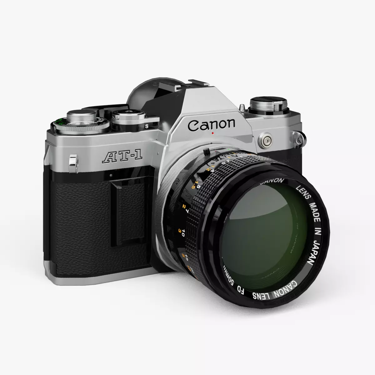Canon AT-1 Camera Low-poly 3D model_0