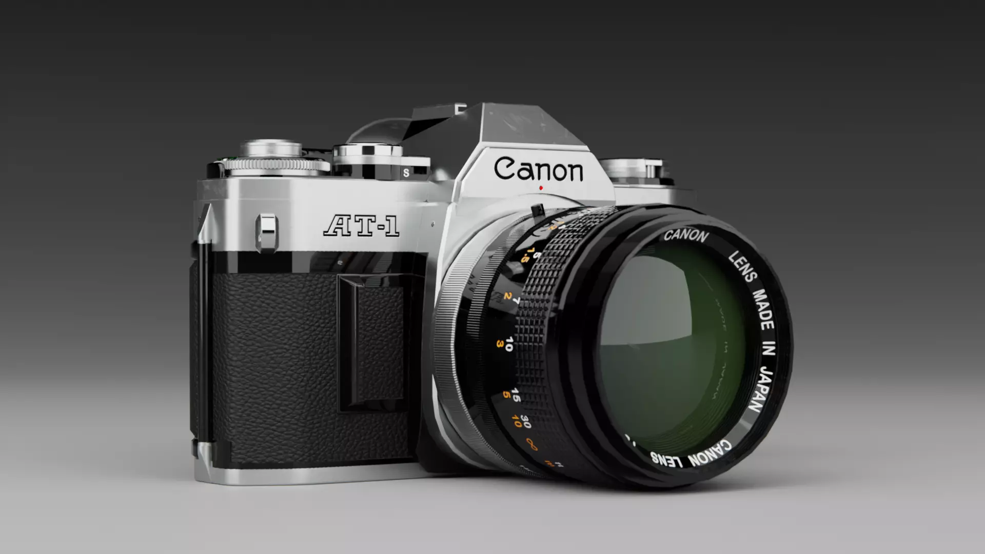 Canon AT-1 Camera Low-poly 3D model_3