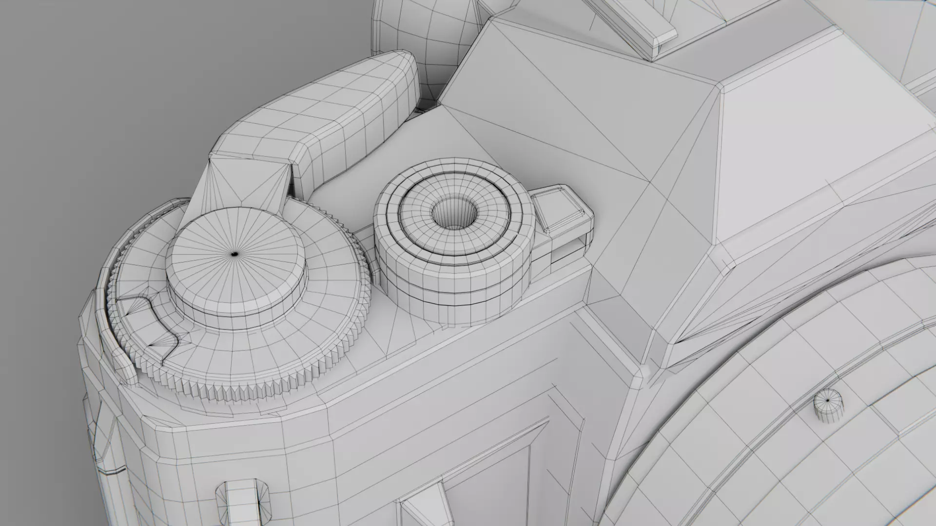 Canon AT-1 Camera Low-poly 3D model_19