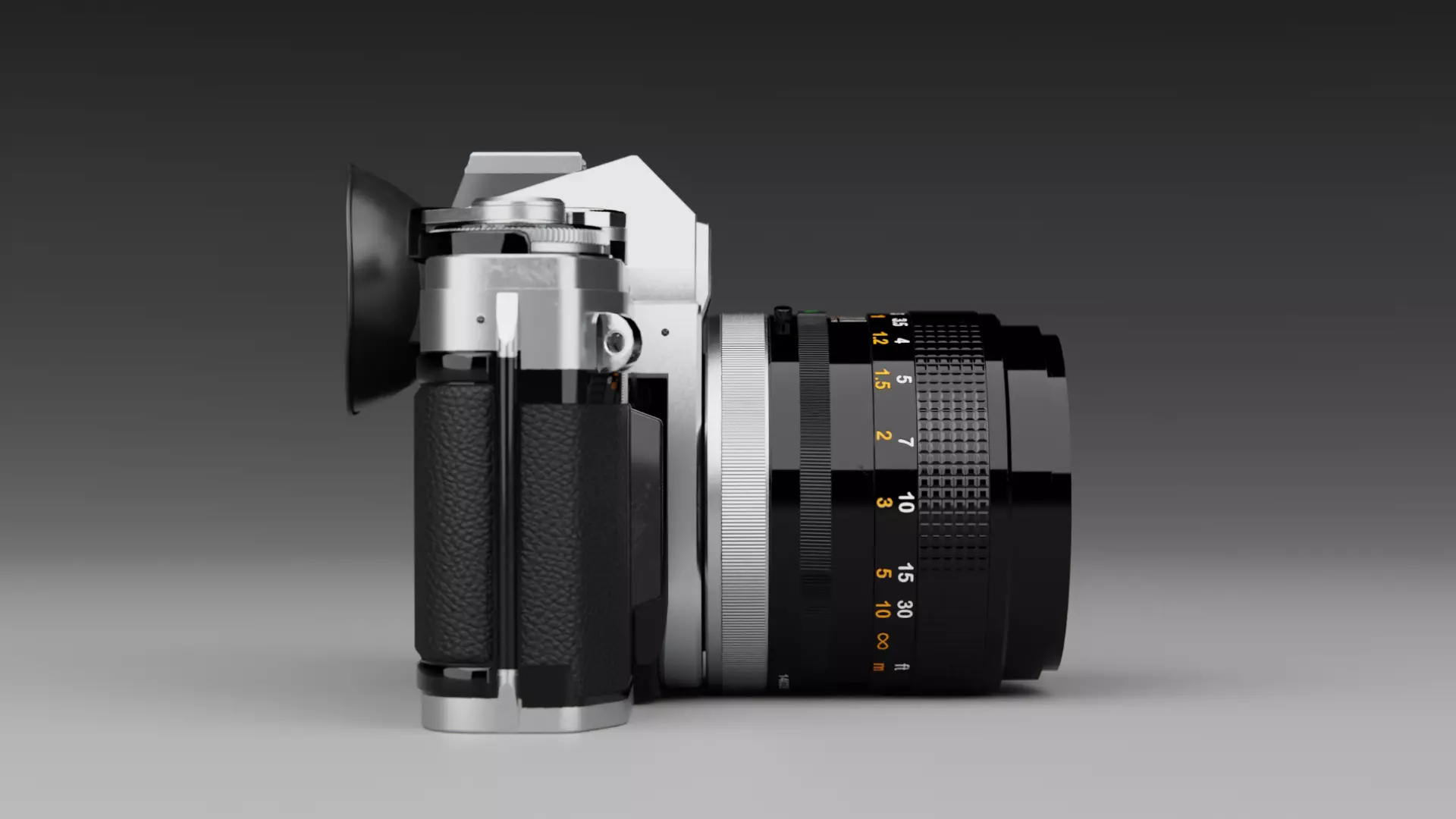 Canon AT-1 Camera Low-poly 3D model_2