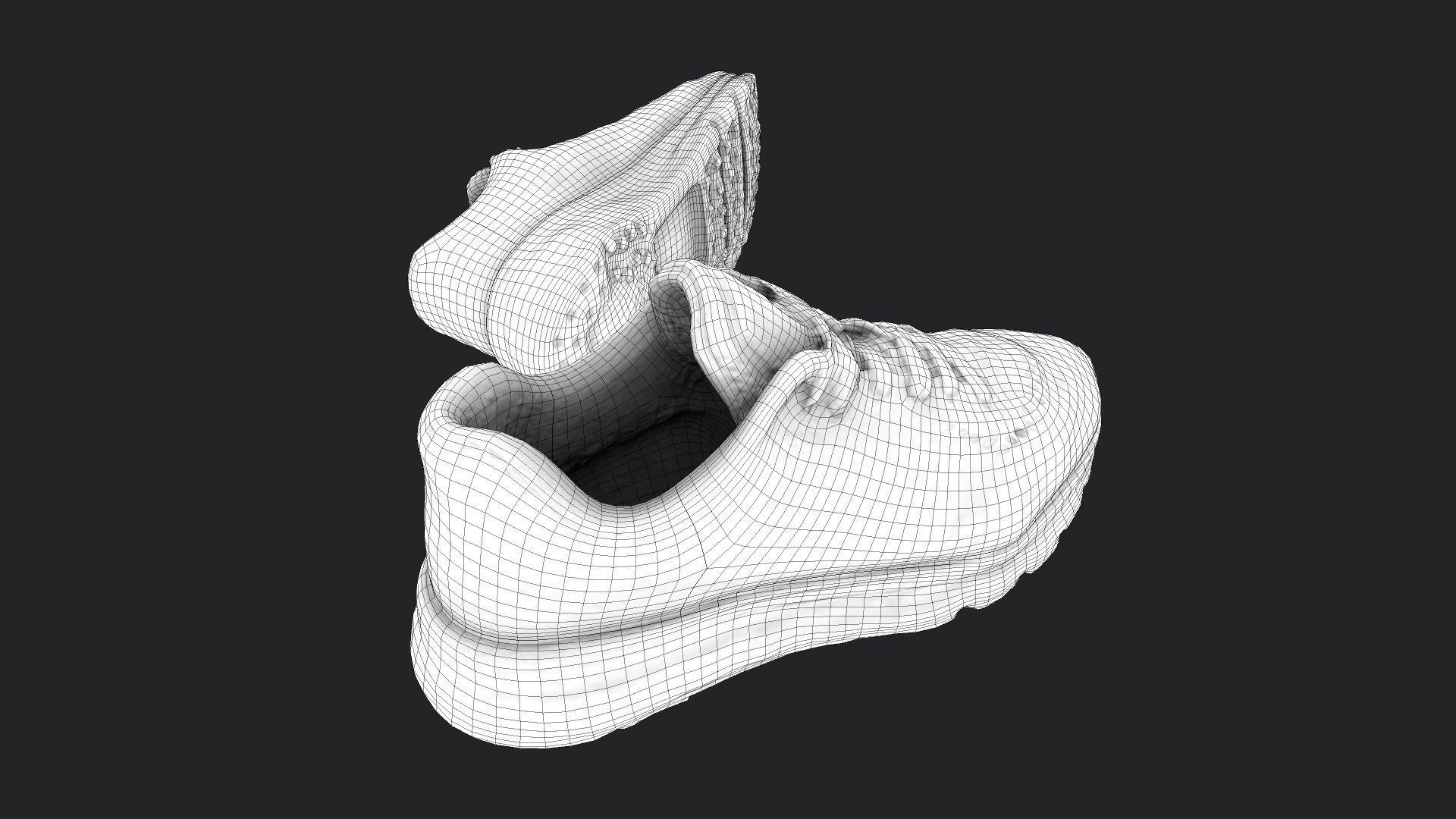 Sneakers nike air max running shoe Low-poly 3D model_12