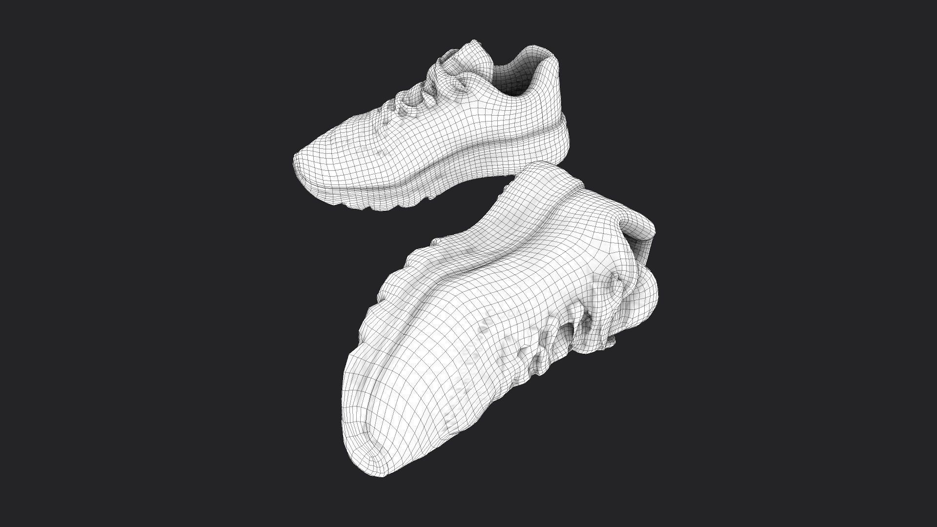 Sneakers nike air max running shoe Low-poly 3D model_9