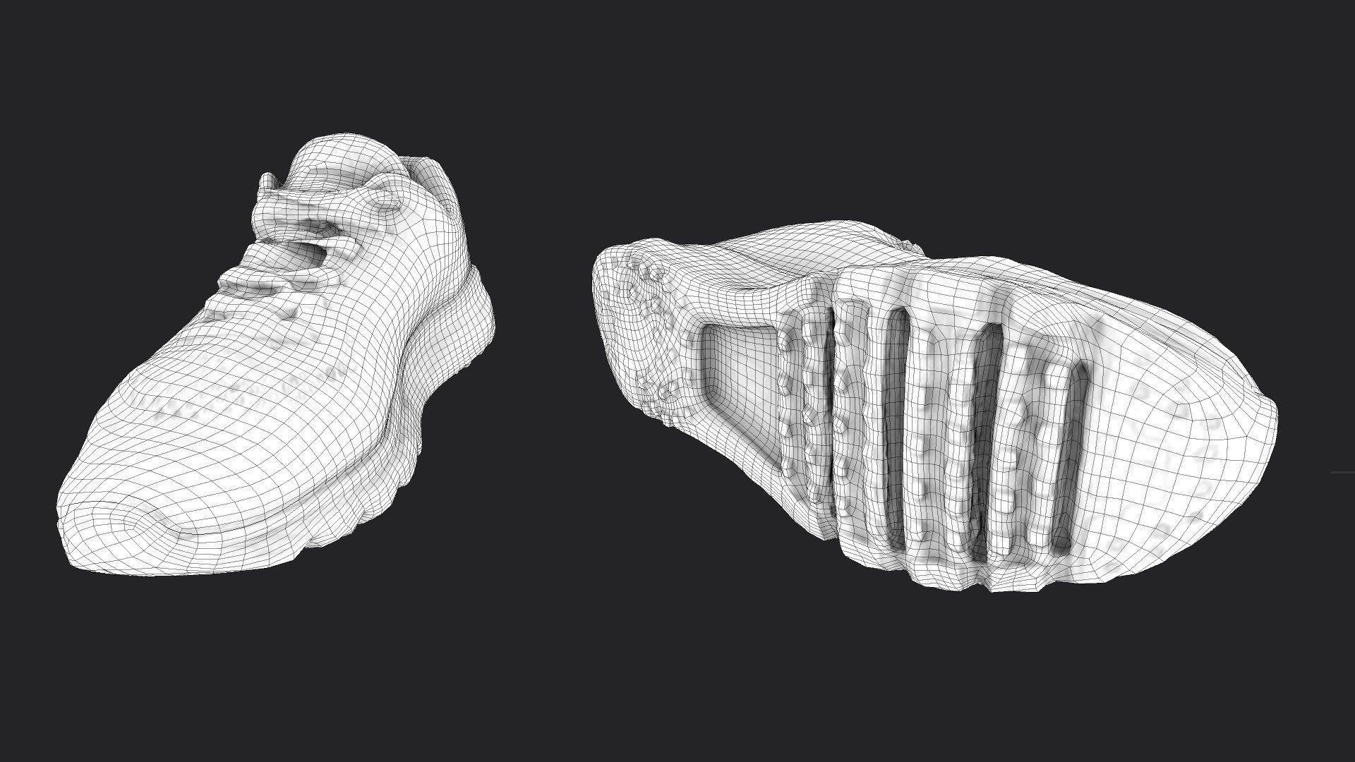 Sneakers nike air max running shoe Low-poly 3D model_7