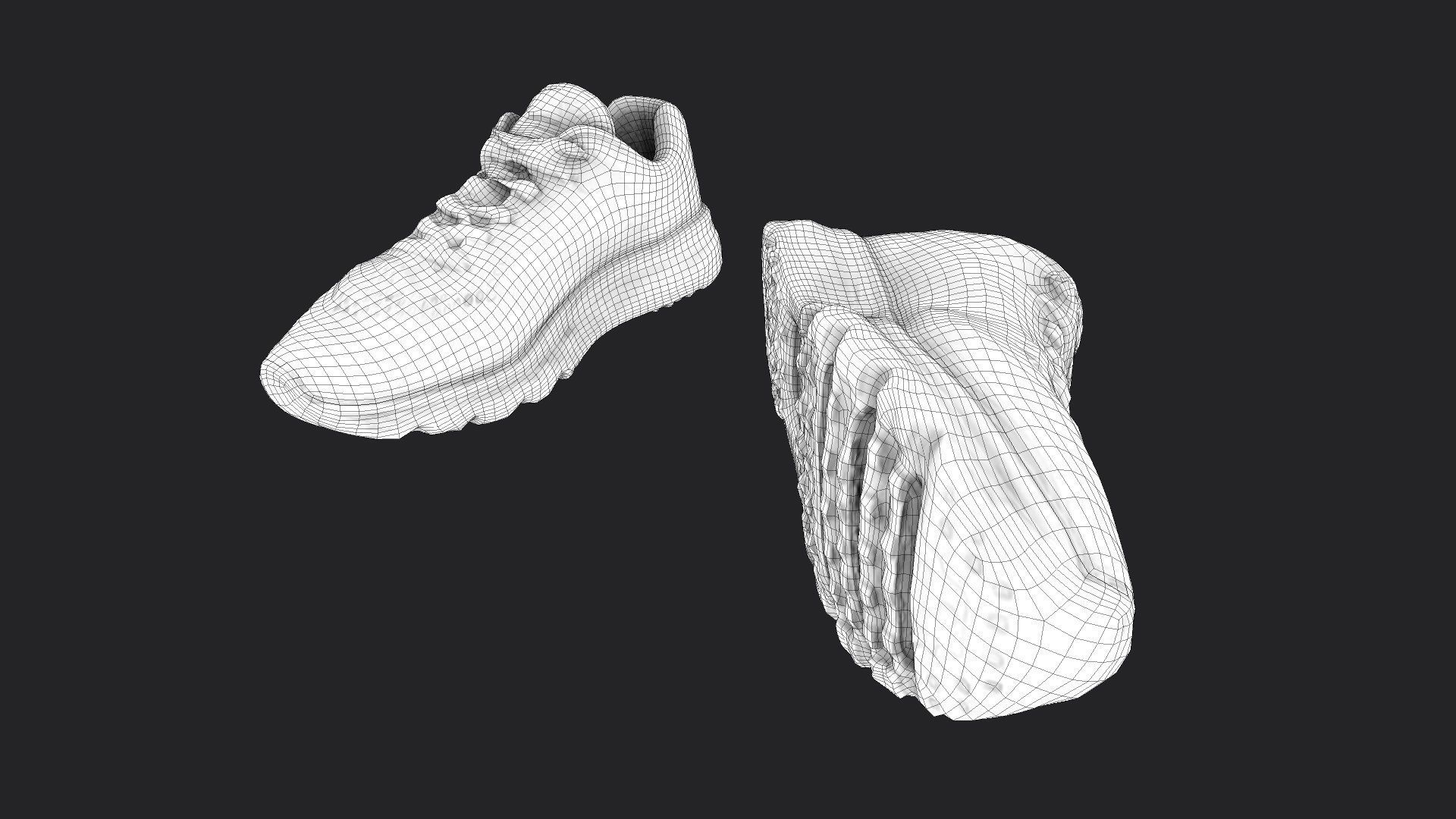 Sneakers nike air max running shoe Low-poly 3D model_8