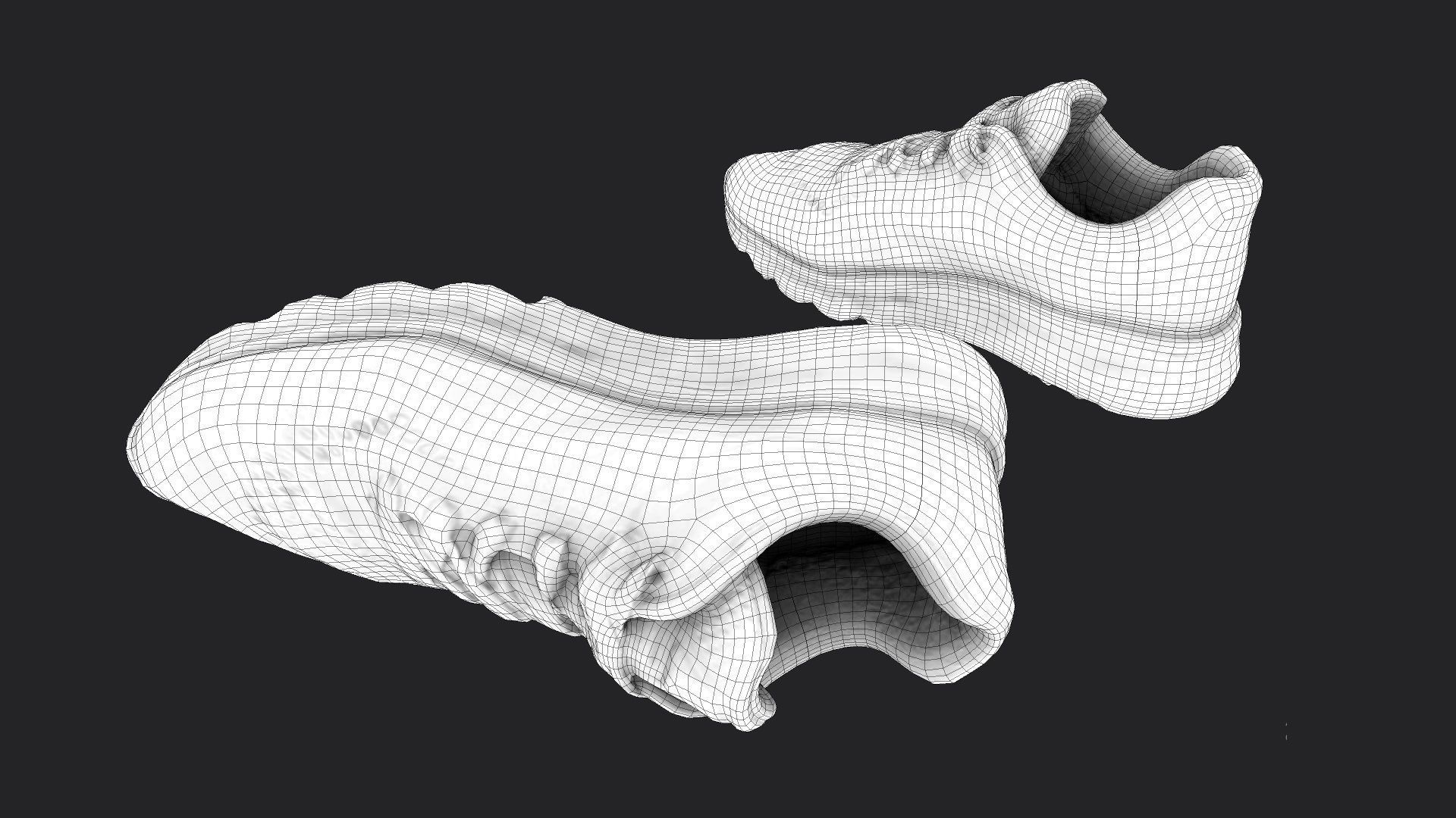 Sneakers nike air max running shoe Low-poly 3D model_10