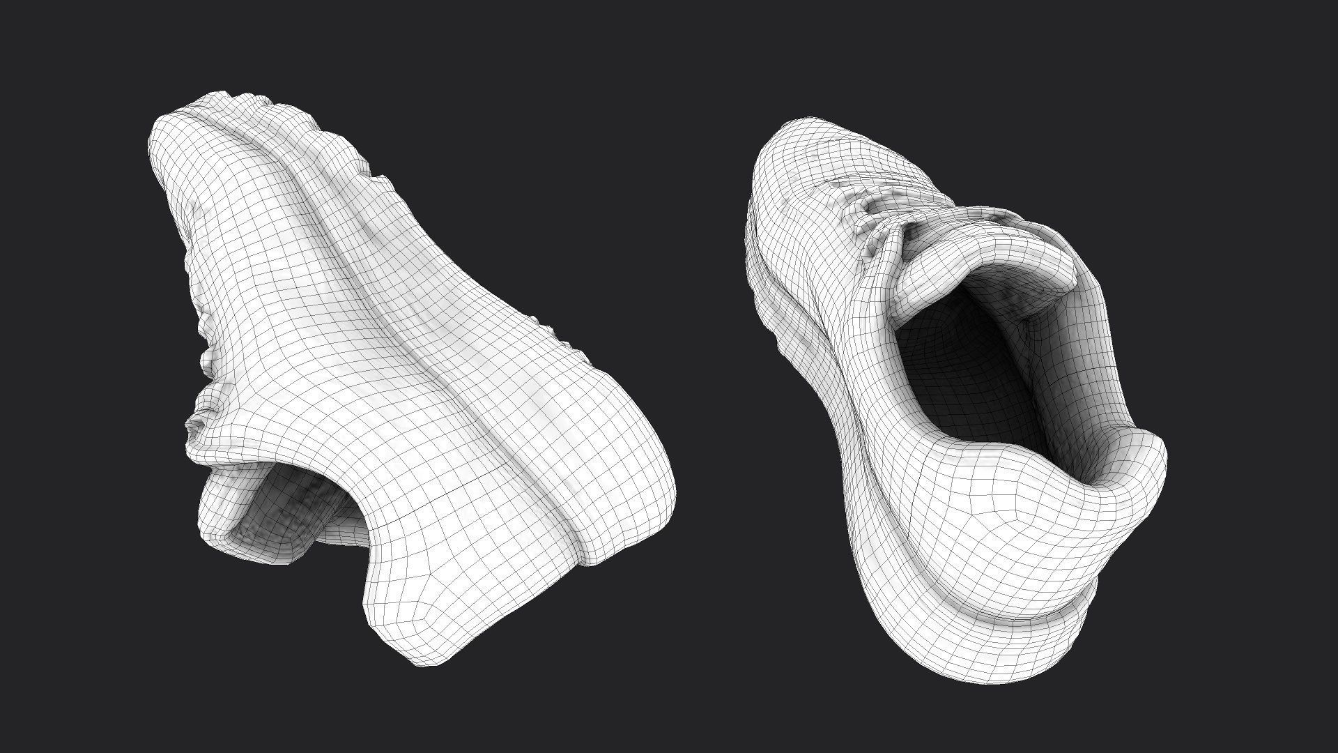 Sneakers nike air max running shoe Low-poly 3D model_11
