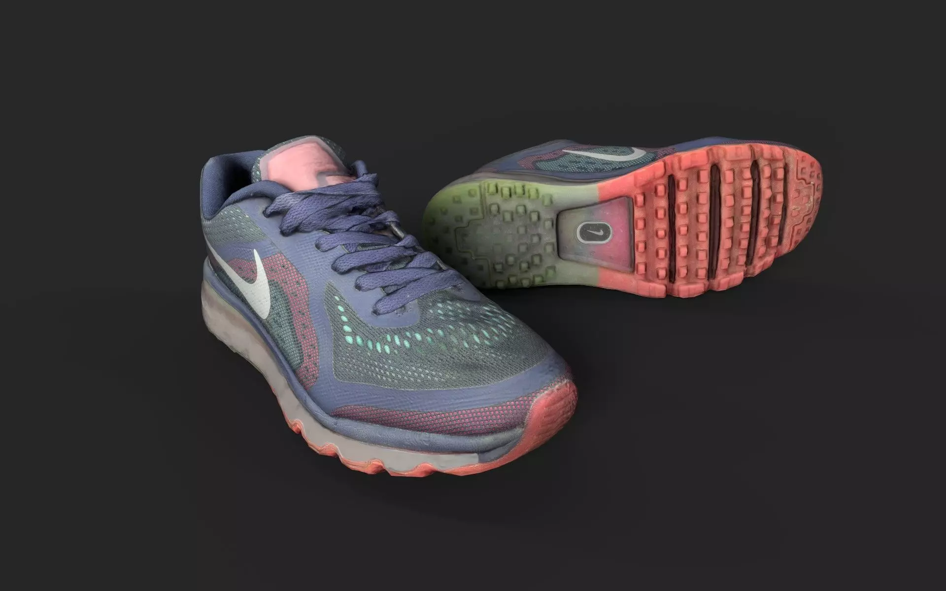 Sneakers nike air max running shoe Low-poly 3D model_0