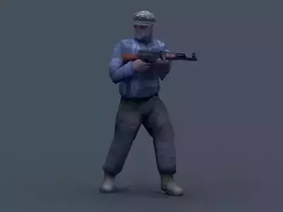Terrorist 3d game model