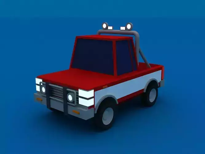 Low Poly car tow truck