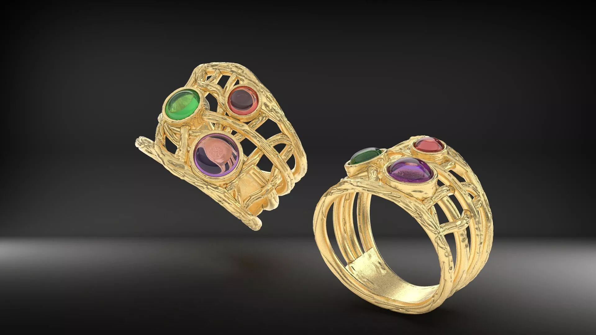 DESIGNER TEXTURE RING 3D print model