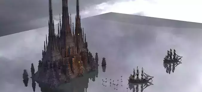 Dark Fantasy Gothic port simple 3D model