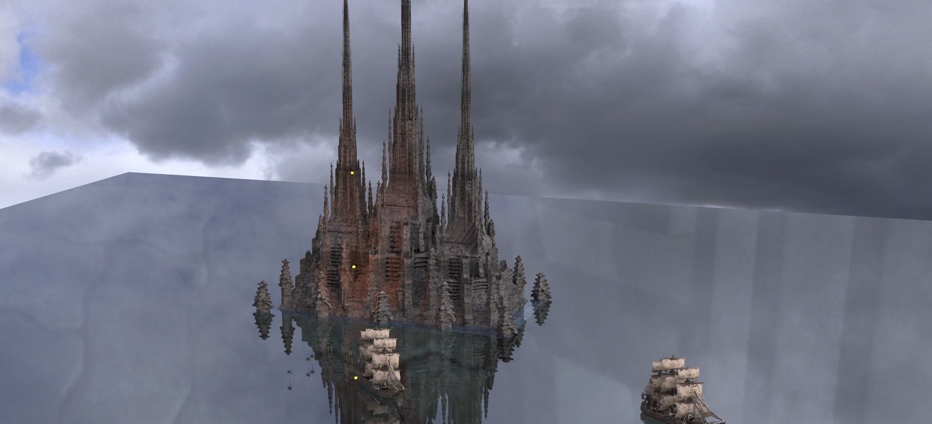 Dark Fantasy Gothic port simple 3D model_6