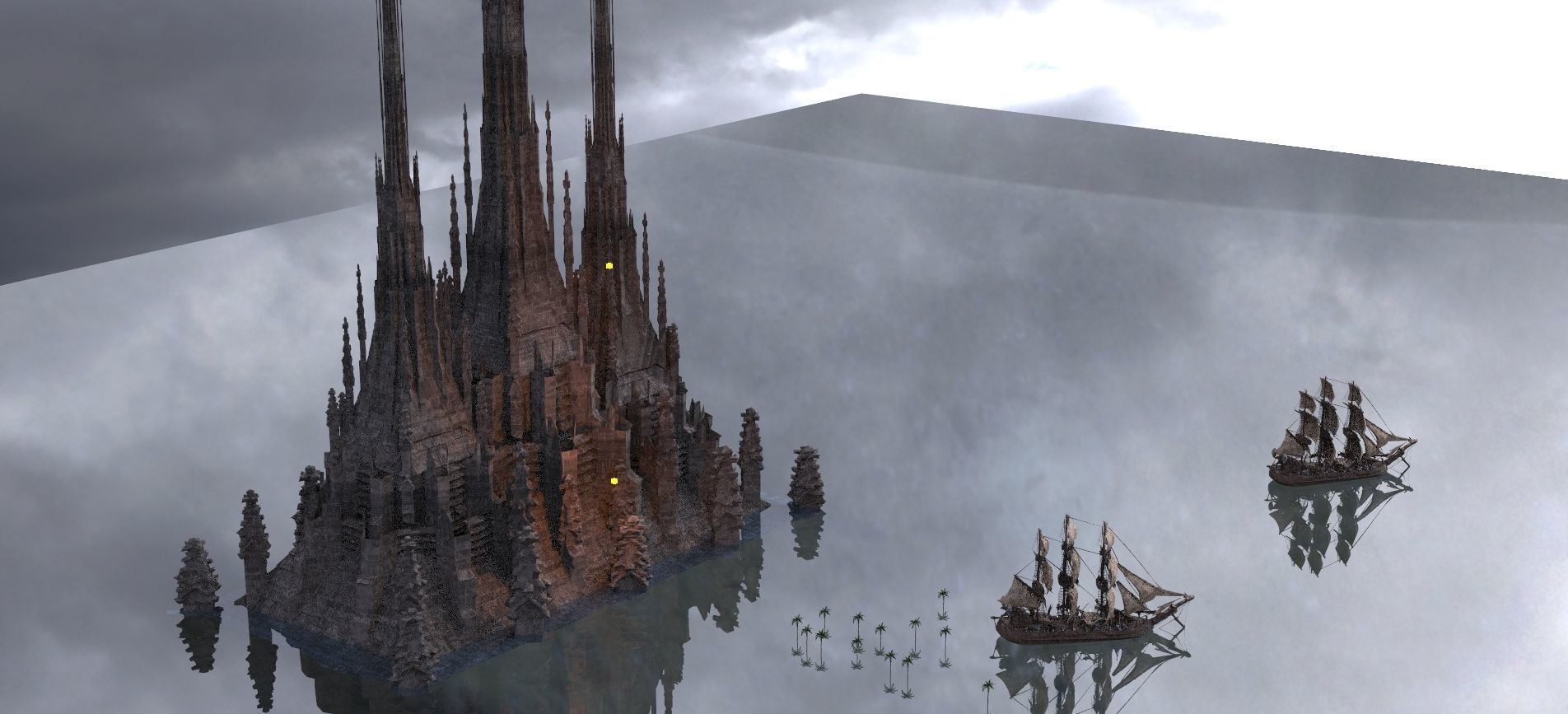 Dark Fantasy Gothic port simple 3D model_1