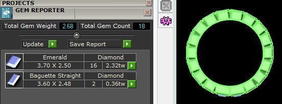 Emerald Stone Band 3D print model_5