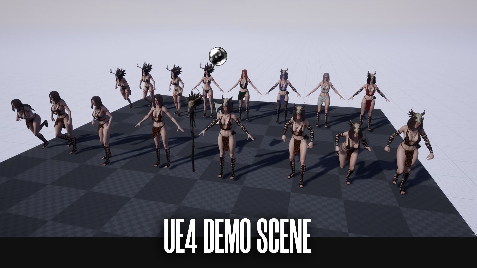 Shaman Girl - Game Ready Low-poly 3D model_16