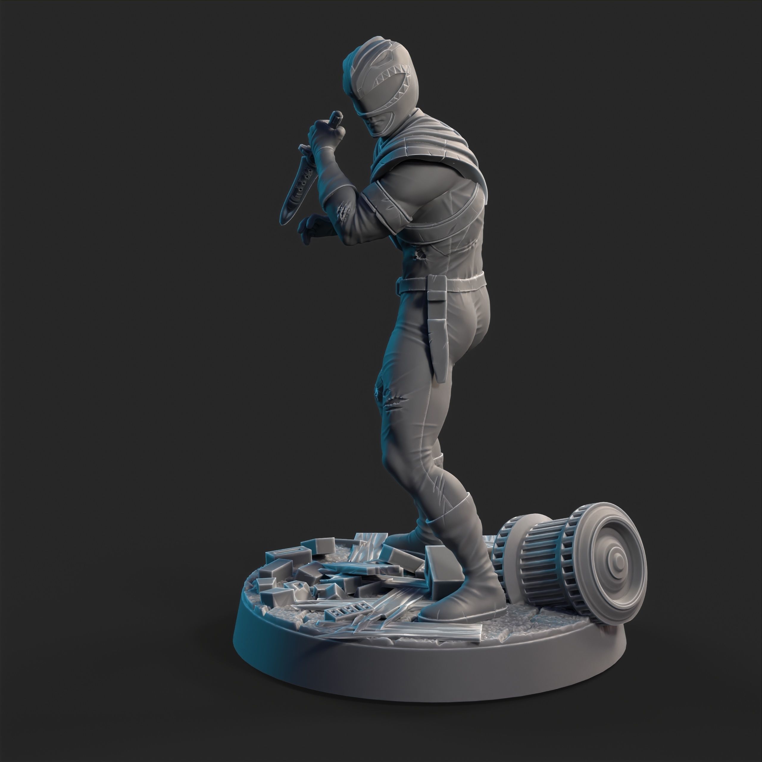 Green power ranger 3D print model_4