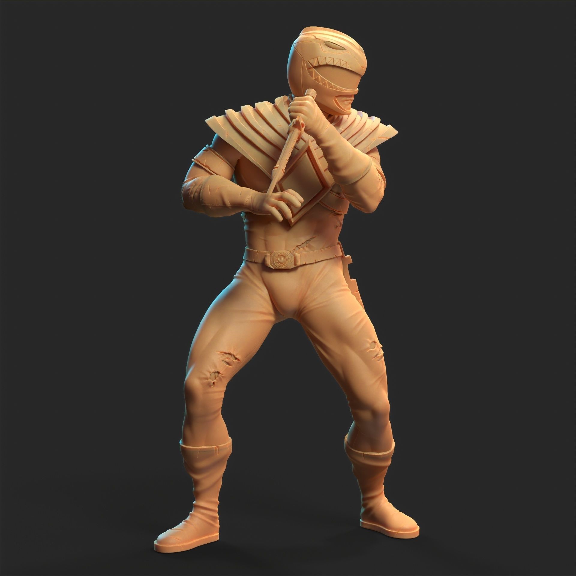 Green power ranger 3D print model_7