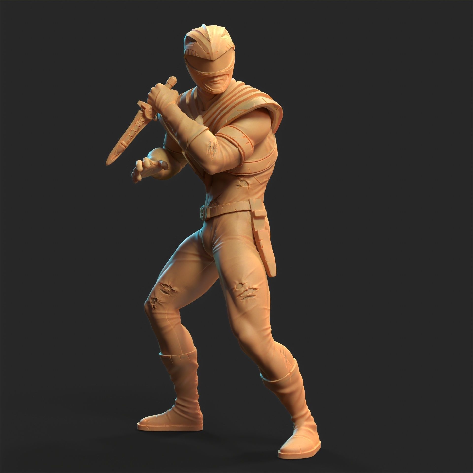 Green power ranger 3D print model_8