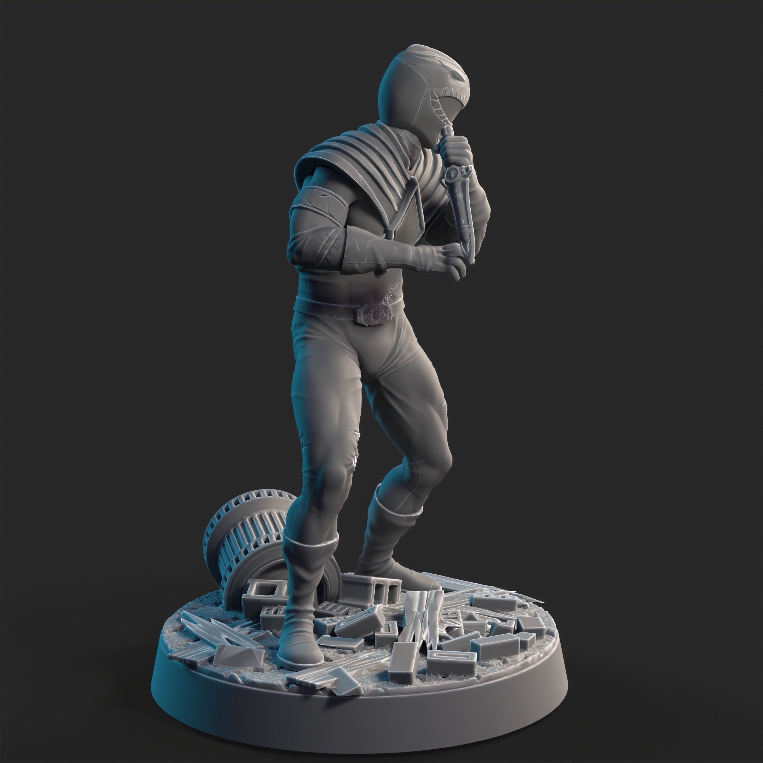 Green power ranger 3D print model_6