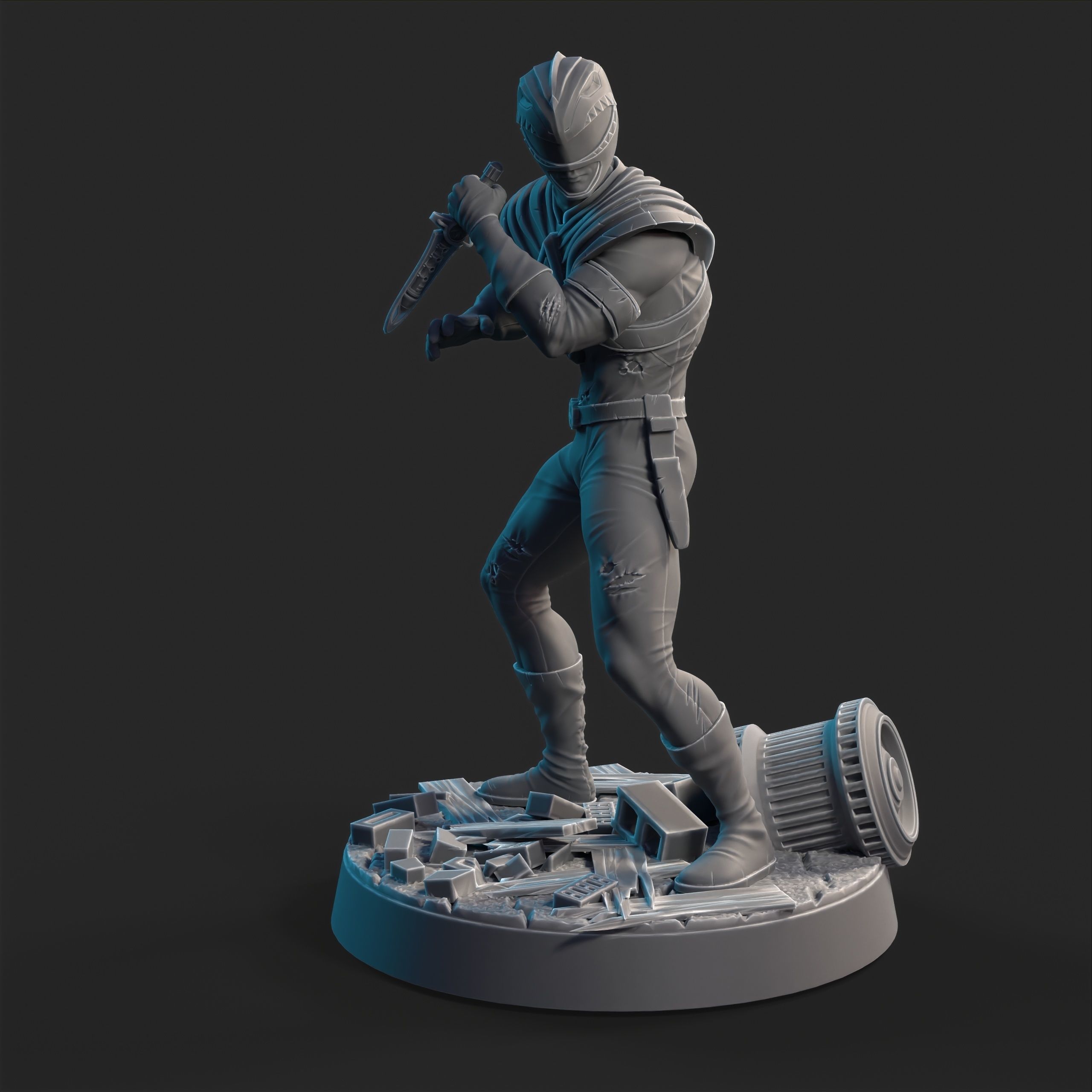 Green power ranger 3D print model_3