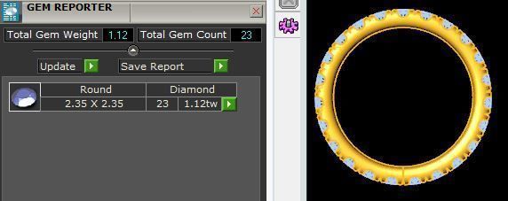 Oval Three Stone Ring v3 3D print model_8