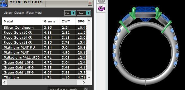 Oval Three Stone Ring v3 3D print model_15
