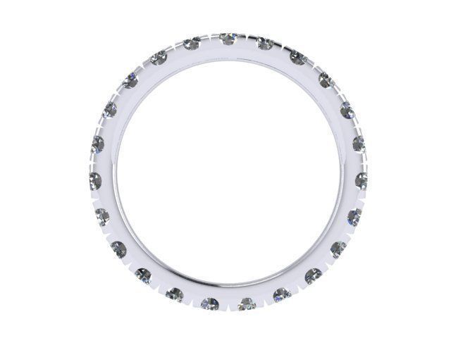 Oval Three Stone Ring v3 3D print model_6