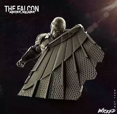 Wicked Marvel Falcon - Captain America Bust STLs
