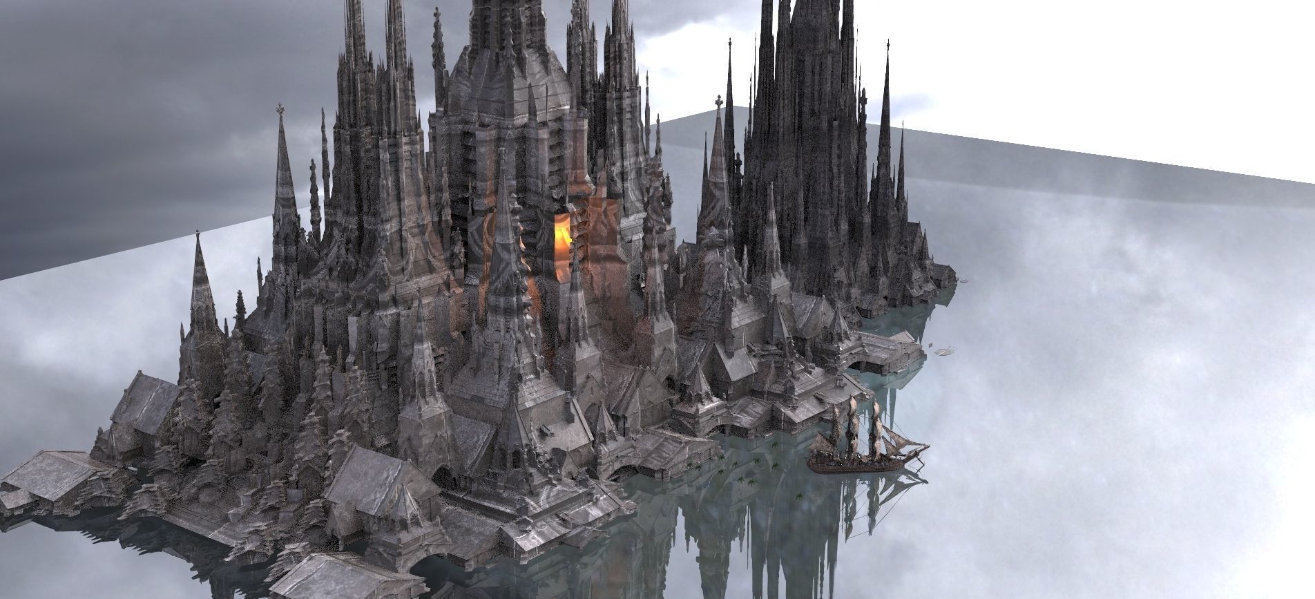 Lord Poseidon Port City Kit bash 3D model_10