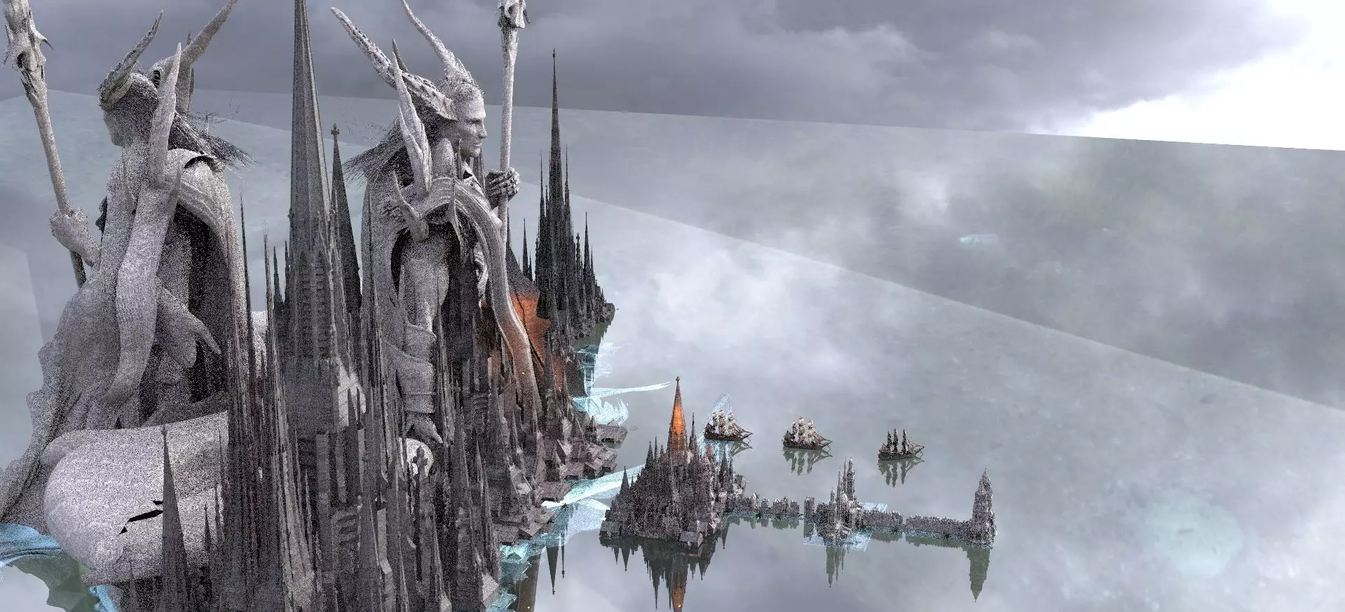 Lord Poseidon Port City Kit bash 3D model_0